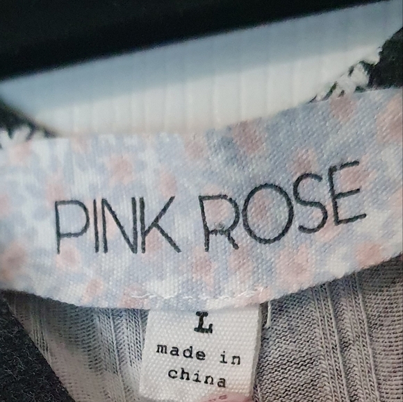 Pink Rose Dress Daisy print A-line pullover Spaghetti strap‎ Women's Size L - Picture 7 of 9